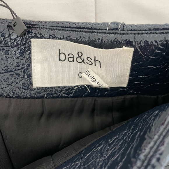 Ba&sh Vera crinkle patent mini skirt NWOT - Picture 6 of 12